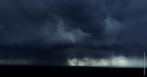 hurricane over the sea